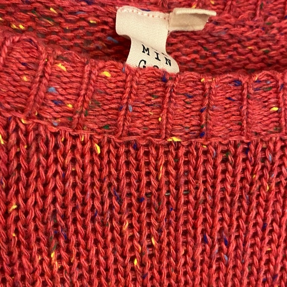 Flamingo Sweater Coral color with flecks of colors. Size S - Picture 2 of 4